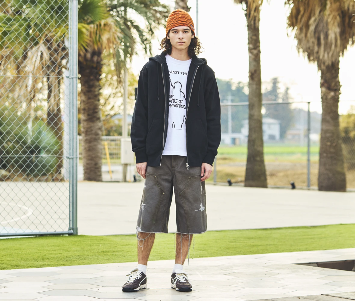 身長175cm Lサイズ 002.ブラック 着用