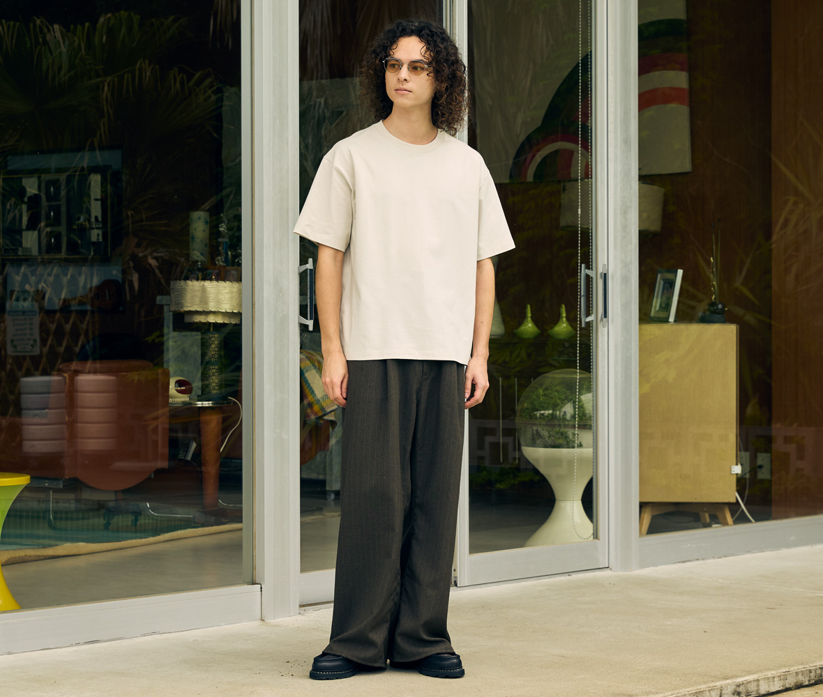 身長175cm Sサイズ 183.グレージュ 着用