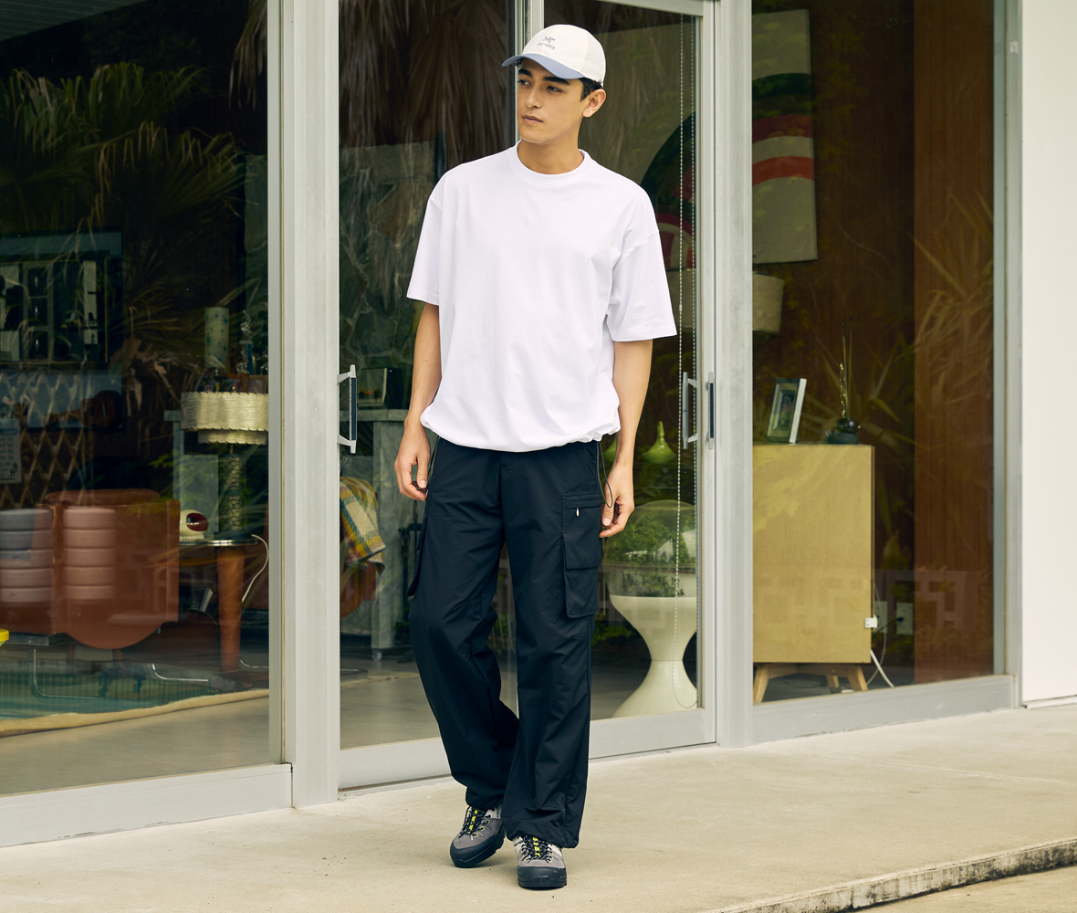 身長183cm Lサイズ 001.ホワイト 着用