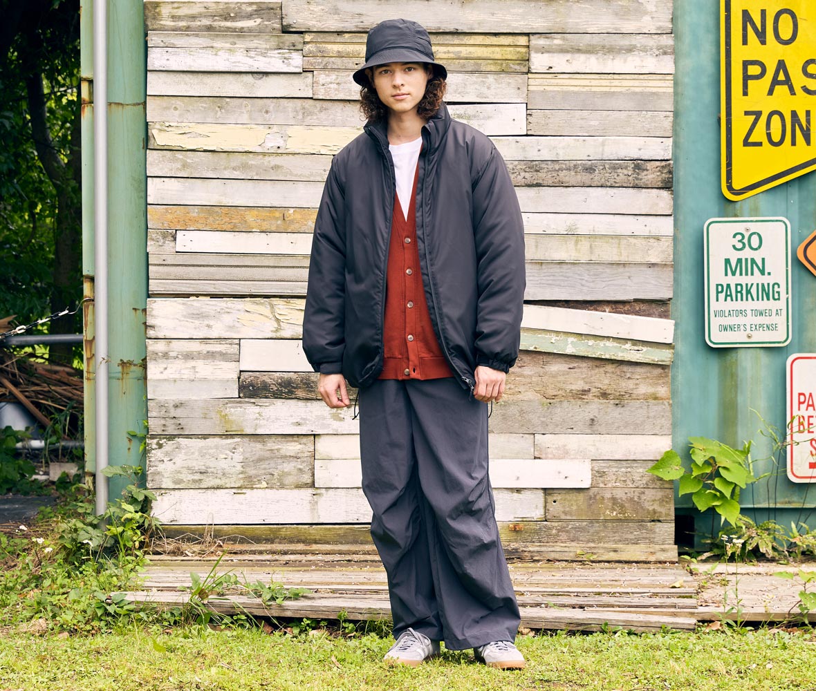 身長175cm Lサイズ 002.ブラック 着用