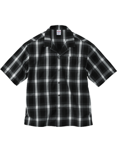 1693-01 コットン オープンカラー ショートスリーブ シャツ