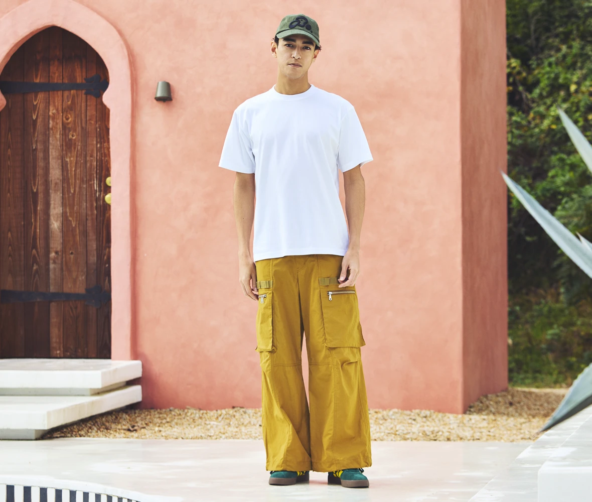 身長183cm Lサイズ 001.ホワイト 着用